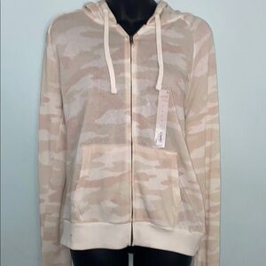 SO Women's Favorite Sweatshirt Camo Zip-Up Hoodie, Size Medium. New w/ tags